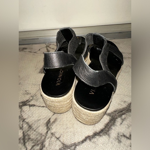 Vionic women’s Calera Espadrille Wedge Sandal black 10 vacation spring summer - Picture 4 of 9